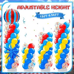 2 Sets Carnival Balloon Column Stand Kit Circus Theme Birthday Party Supplies…