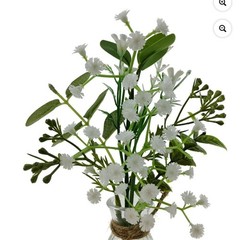 9in Indoor Gardenia White Artificial Floral Arrangement Glass Vase Centerpiece