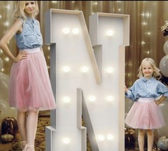 4FT Marquee Light Up Letter N Party Decor Wedding Birthday LED Sign