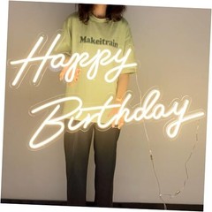 66″/39″ Extra Large Happy Birthday Neon Super Large Happy Birthday Neon Sign