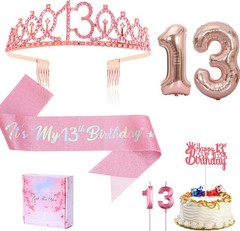 13th Birthday Candle Sash and Tiara Sets,It’s My Rose