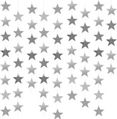 Gold Star Garland 78 Feet Double Side Hanging Sparkly Paper Star Banner