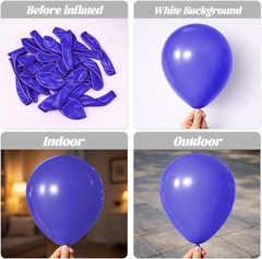 130Pcs Royal Blue Balloons Different Sizes 18″ 12″ 10″ 5″ Party Latex Balloons