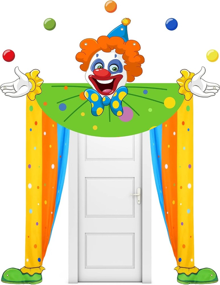Mindsoft 3 Pcs Carnival Circus Party Decorations Circus Clown Birthday Decor Doo