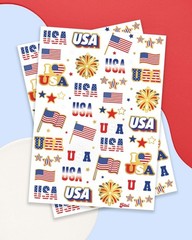 All Ages Friendly: 70 Red, White, and Blue Temporary Tattoos for Celebrations