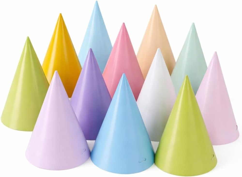 Pre-Assembled Pastel Party Hats Kids Birthday Party Hats Adults