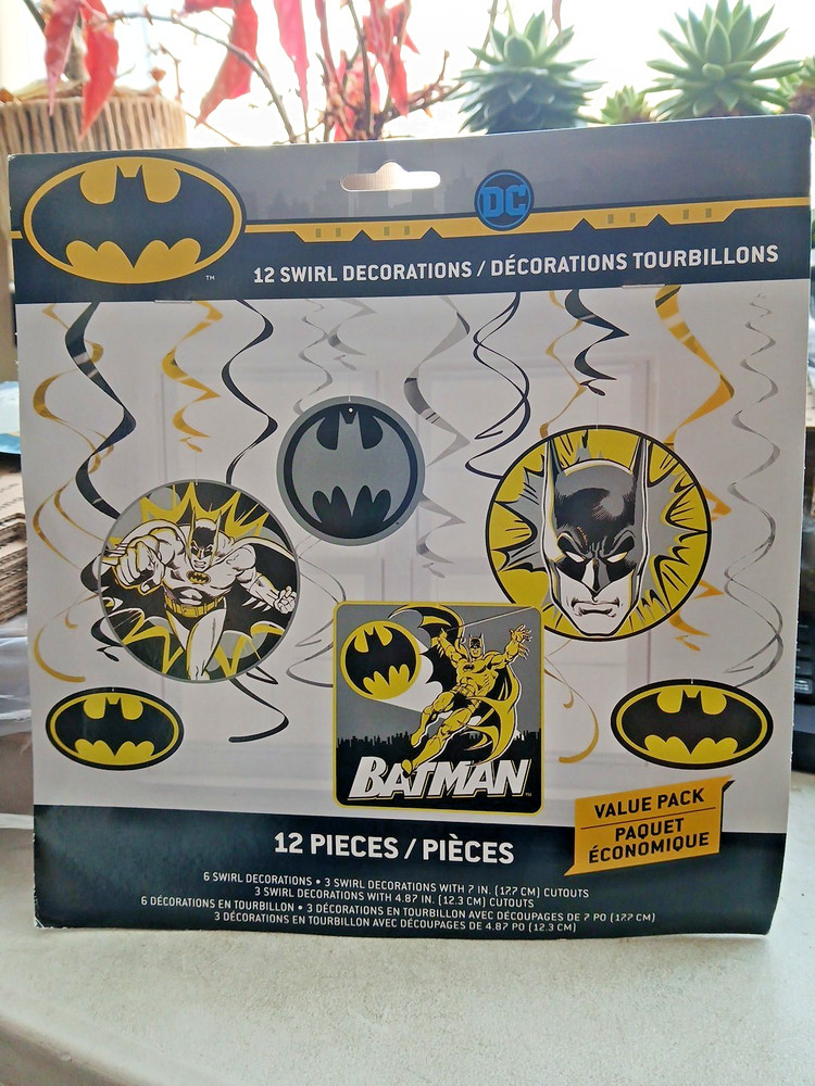 Unique Batman Birthday Party Decorations Danglers BatMan Logo Pack of 12