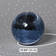 16″ Disco Ball Large Mirror Ball Glass Tiles for Wedding DJ Stage Event Blue