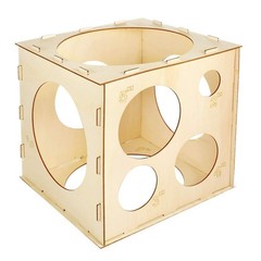 Pllieay 9 Sizes Collapsible Wood Balloon Sizer Cube Box for Balloons Decorati…