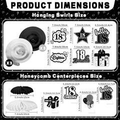18th Birthday Party Decorations for Boys & Girls – Black & White Banner, Plates,