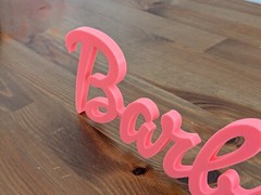 Big Barbie Logo Sign – Unique Wall Decor 27cm
