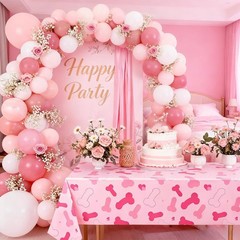 3 Pcs Bachelorette Party Tablecloths Pink Plastic Waterproof Tablecloth Funny