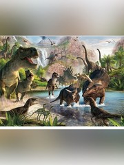 Dinosaur back drop and party supplies