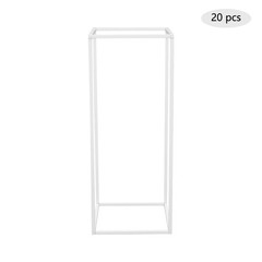 20pcs White Iron Wedding Flower Stands, Wedding Table Decorations, Floral Holder