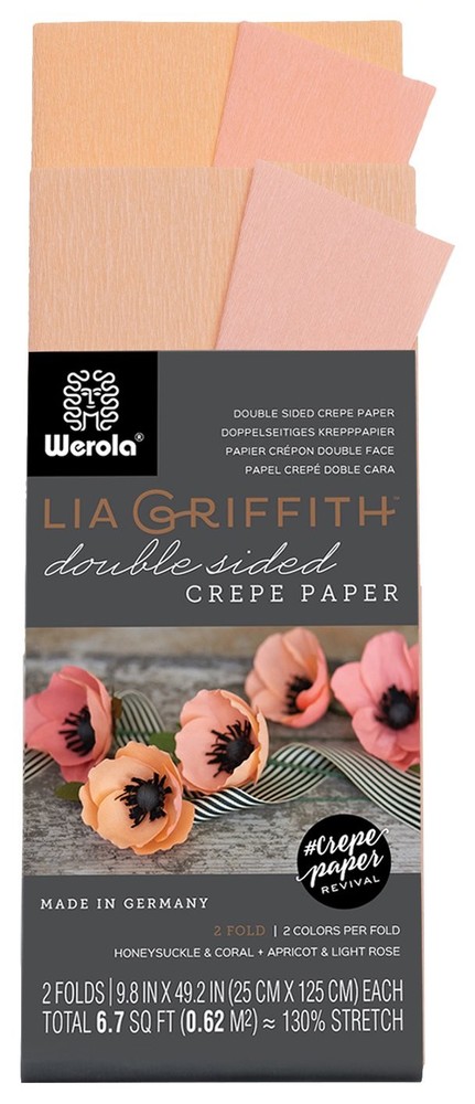 Double Sided Crepe Paper Folds Roll, 6.7Square Feet, Honeysuckle and Coral, A…