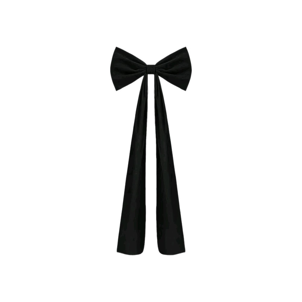 Giant 6ft x 1-1/2ft Black Velvet Bow Decoration. Home Decor, Birthday Party