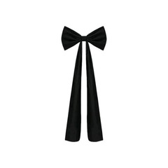 Giant 6ft x 1-1/2ft Black Velvet Bow Decoration. Home Decor, Birthday Party