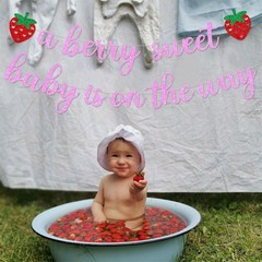 Strawberry Baby Shower Decorations a Berry 5 inches x 10 inches, Pink-01