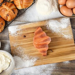 Artificial Fake Croissant Bread Model PU Realistic Mini Prop Bakery Decor