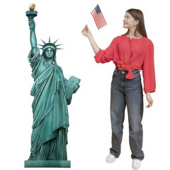 Colingmill 5′ H Statue of Liberty Cardboard Stand up Cutout New 5 ft, Green