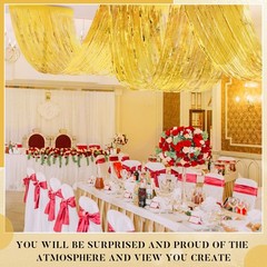 4 PCS 15ft Metallic Gold Foil Ceiling Fringe Curtain Bachelorette Party Decor