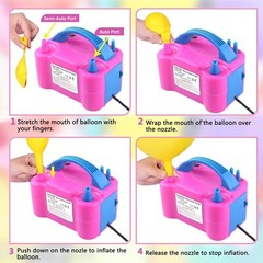 Balloon Pump Electric 110V 600W Balloon Blower Inflator Dual Nozzle Air Pump …