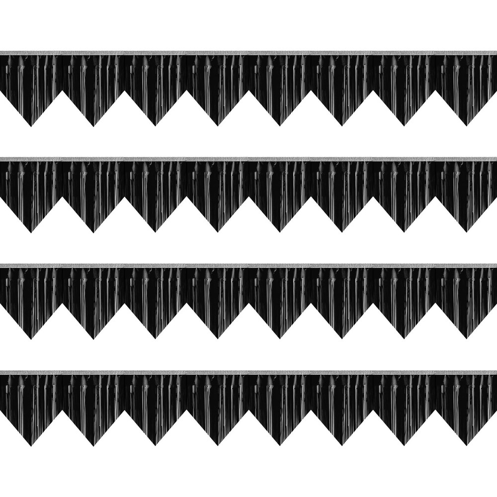 4P Banner Glitter Triangle Pennant Banner Flag Metallic Bunting Fabric Garlan…
