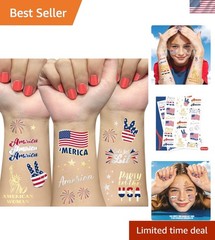 34 Trendy Patriotic Temporary Tattoos for 4th of July & Labor Day Celebrations
