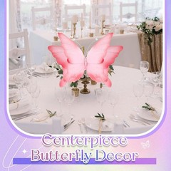 4 Pcs Giant 3D Crepe Hanging Butterflies, 19.7″ & 11.81″ Butterfly Decor,4728