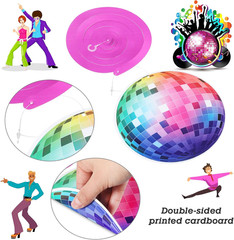 53 Pcs 70S Disco Birthday Party Decorations Retro Hanging Swirls Ceiling Sign