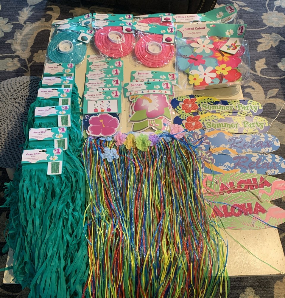 Hawaiian Tropical Beach luau Party Decorations New