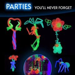 Neon Tying Balloons – Fluorescent Neon Glow Party Balloons for Tying Balloon …