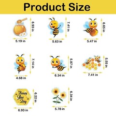 30PC Bee Theme Baby Shower Gender Reveal Birthday Party Decoration Hanging Swirl