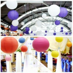 10 Mixed Large Round Chinese Paper Lanterns Lamp Shape Wedding Party Decorations