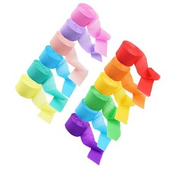 12 Pcs Crepe Paper Streamers Party Colored Streamer Decorations Wedding Streamer