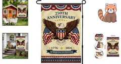 Durable Double-Sided 250th Independence Day Garden Flag for Patriotic Displays