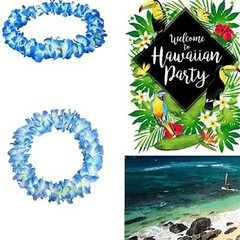 4 Pcs Thicken 41 Inch Hawaiian Leis, 4 Color Lei For Graduation Party,