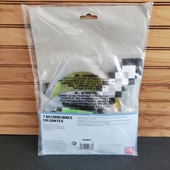 Mojang Studios – 7 Piece Minecraft Decoration Kit 6 Foil Swirl, 1 Garland New