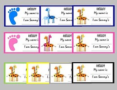 10 Baby Shower Personalized Name Tags – Self Adhesive