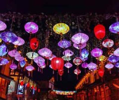 Retro Chinese Hanging Lantern Waterproof Solid Color Festival Party Cloth Decor