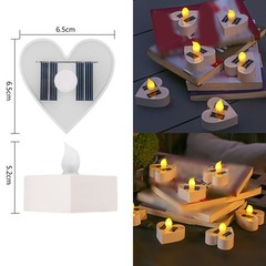 Set of 6 Simulation Candles with Solar Power for Inviting Outdoor Spaces