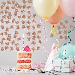 100 PCS Bear Confetti We Can Bearly Wait Baby Shower Table Paper Scatters