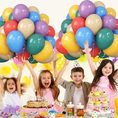 Colorful Balloons Rainbow Assorted Color Latex Balloons Set 60pcs 12inch Blus…