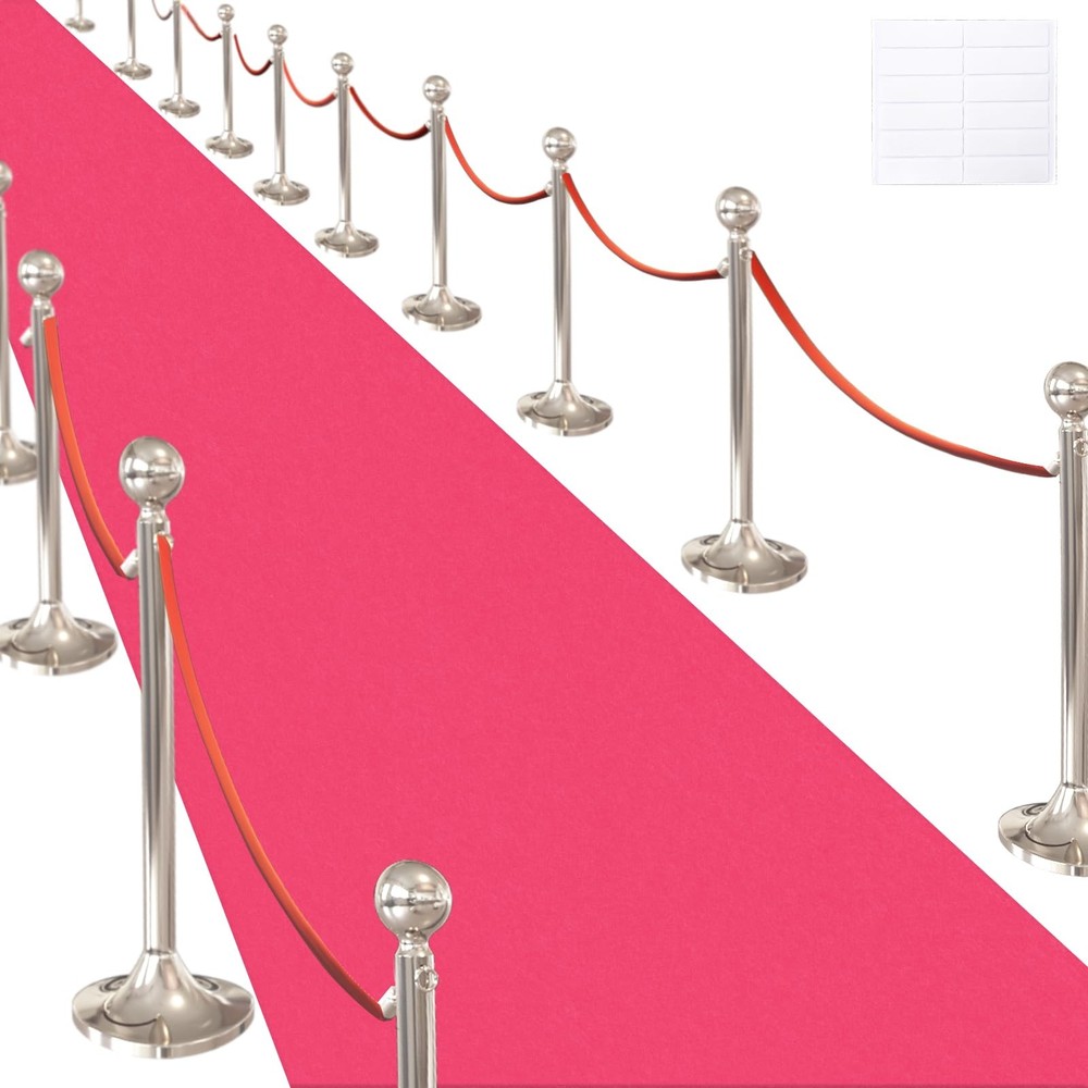Pink Carpet Runner for Party,140GSM 2’8″ x 15′ (Rectangular),