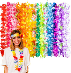 Luau Party Decorations 24 Pack Leis for Luau Party Hawaiian Decorations Favors F