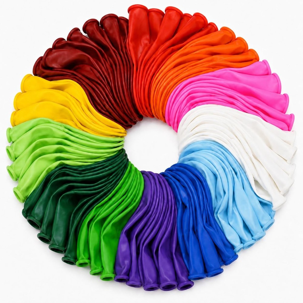 120 PCS Balloons Assorted Colors, 12 Inch Latex Balloons Bulk with 12 Bright …
