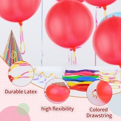24 Pcs Red Punch Balloons Bounce with Rubber Band Handle Punching Balloon Hea…