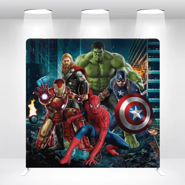 Avengers Backdrop Superhero Birthday Background Photo Party Banner Decor
