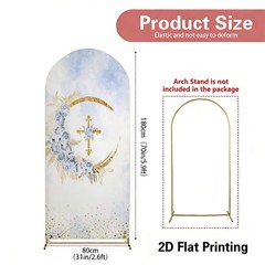 My First Communion Arch Backdrop Cover Baptism God Bless Party Background Prop
