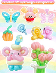 100 Pcs 260Q Balloons Kit with Pump – Kids Premium Latex Twisting Long Balloons